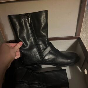 Boots Sleek Black Moto Boots